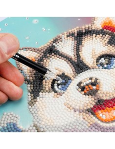 Diamantiny Level Up Cuccioli – Kit Crystal Art Cane Husky, Assortito 2