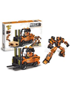 COSTRUZIONI CLICK CLACK, MULETTO TRANSFORMER, 452 PEZZI, GIOCO DI COSTRUZIONE, VEICOLO 2 IN 1, EDUCATIVO PER BAMBINI 2