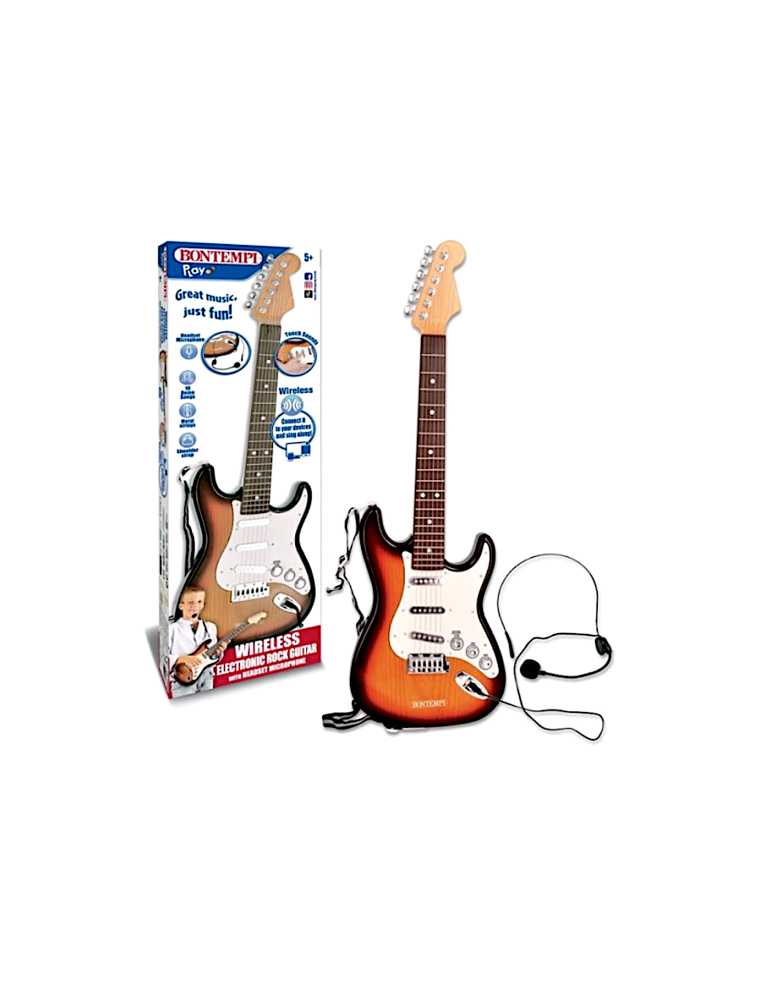 CHITARRA ROCK ELETTRONICA 241320 CON MICROFONO HEADSET