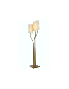 LAMPADA DA TERRA LA221030 FERRO/LINO 40X40X173CM DORATO