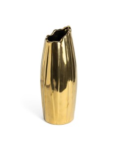 Vaso Drappeggio Dorato in Ceramica H34,5 cm