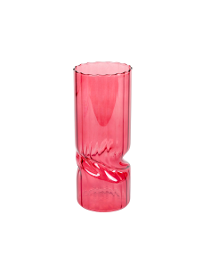 VASO 143035 VETRO BURGUNDY 10X25CM