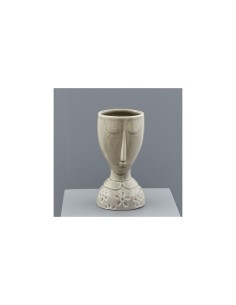 1097133 VASO GRAY VISO STILIZZATO 12CM su TreG Ingrosso