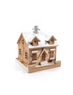 Base Albero Casetta in Legno con LED - La Magia di Natale a casa tua