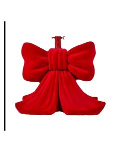 BASE, ALBERO, FIOCCO, VELLUTATO, POLIRESINA, 50X38X45CM, NATALIZIO, DECORAZIONE, CASA