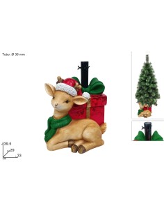 BASE ALBERO PACCO REGALO CON RENNA