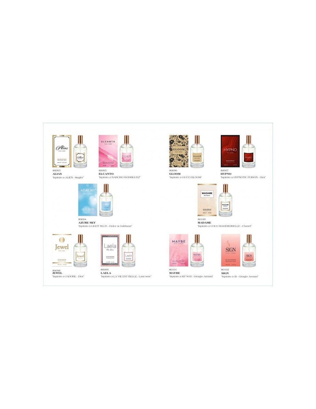 PROFUMO DONNA 80095 ELCANTO 100ML su TreG Ingrosso