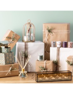 Cofanetto regalo a gabbia Paola Fiori di lino D. 14 cm – Atmosphera