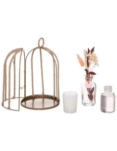 Cofanetto regalo a gabbia Paola Fiori di lino D. 14 cm – Atmosphera
