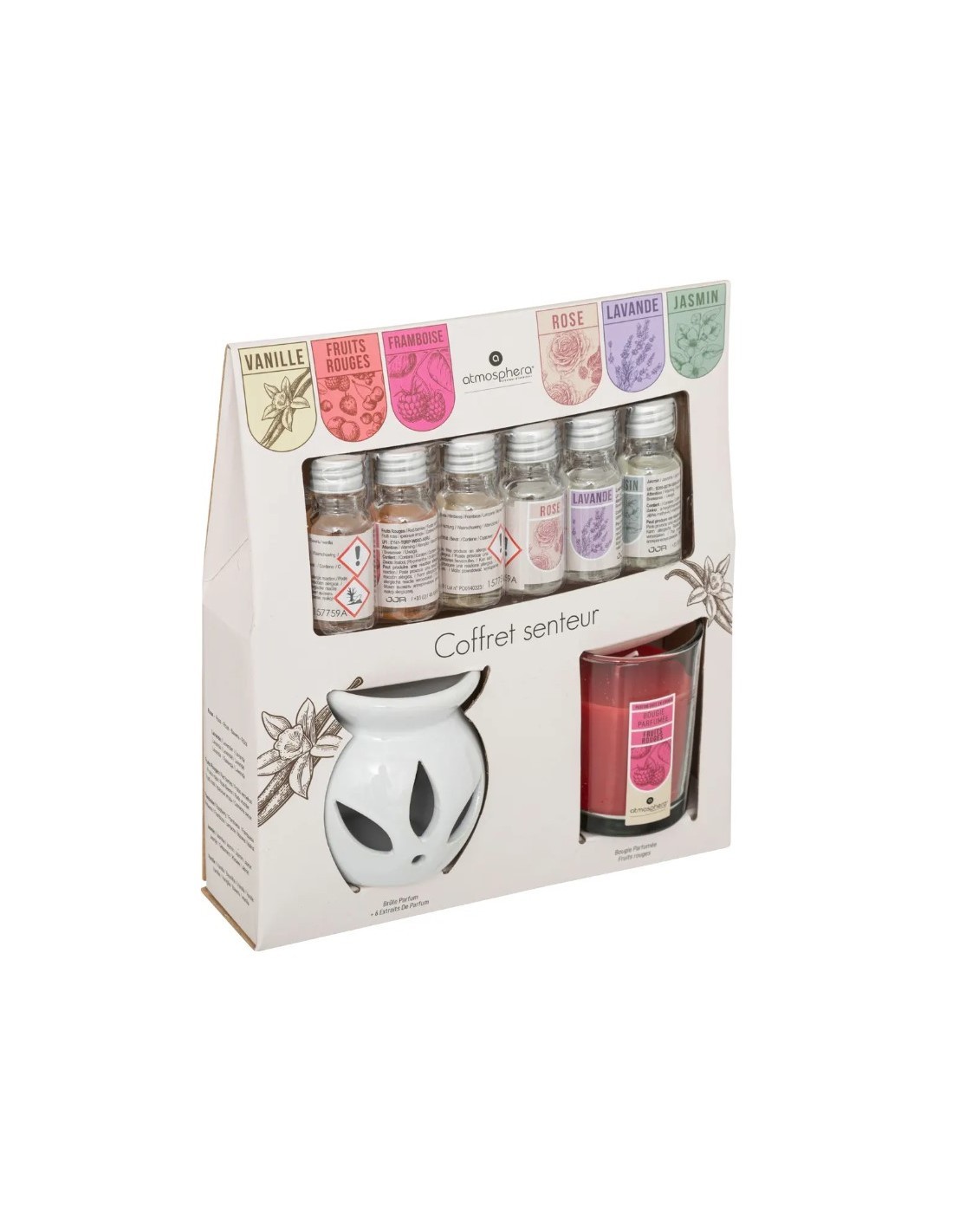 Set profumatore per ambiente Fruits Rouges con bruciaprofumi e 8 oli da 10 ml – Atmosphera