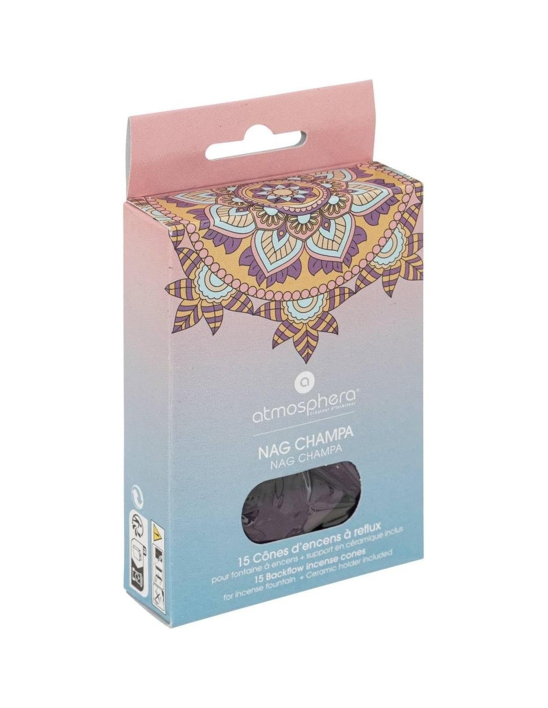 Set 15 coni d’incenso Taly con supporto Nag Champa – Atmosphera