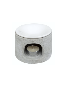 Bruciatore di profumo Olioa in cemento e ceramica 11x7 cm – Atmosphera