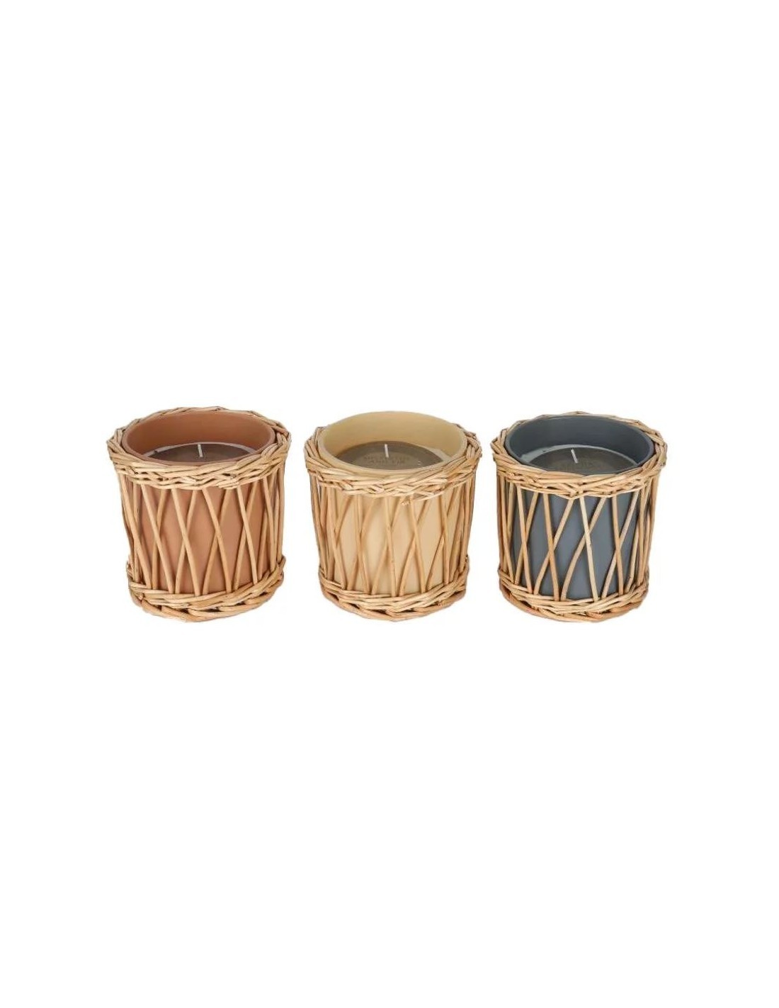 CANDELA VE206208 RATTAN/VETRO 270GR ASSORTITO