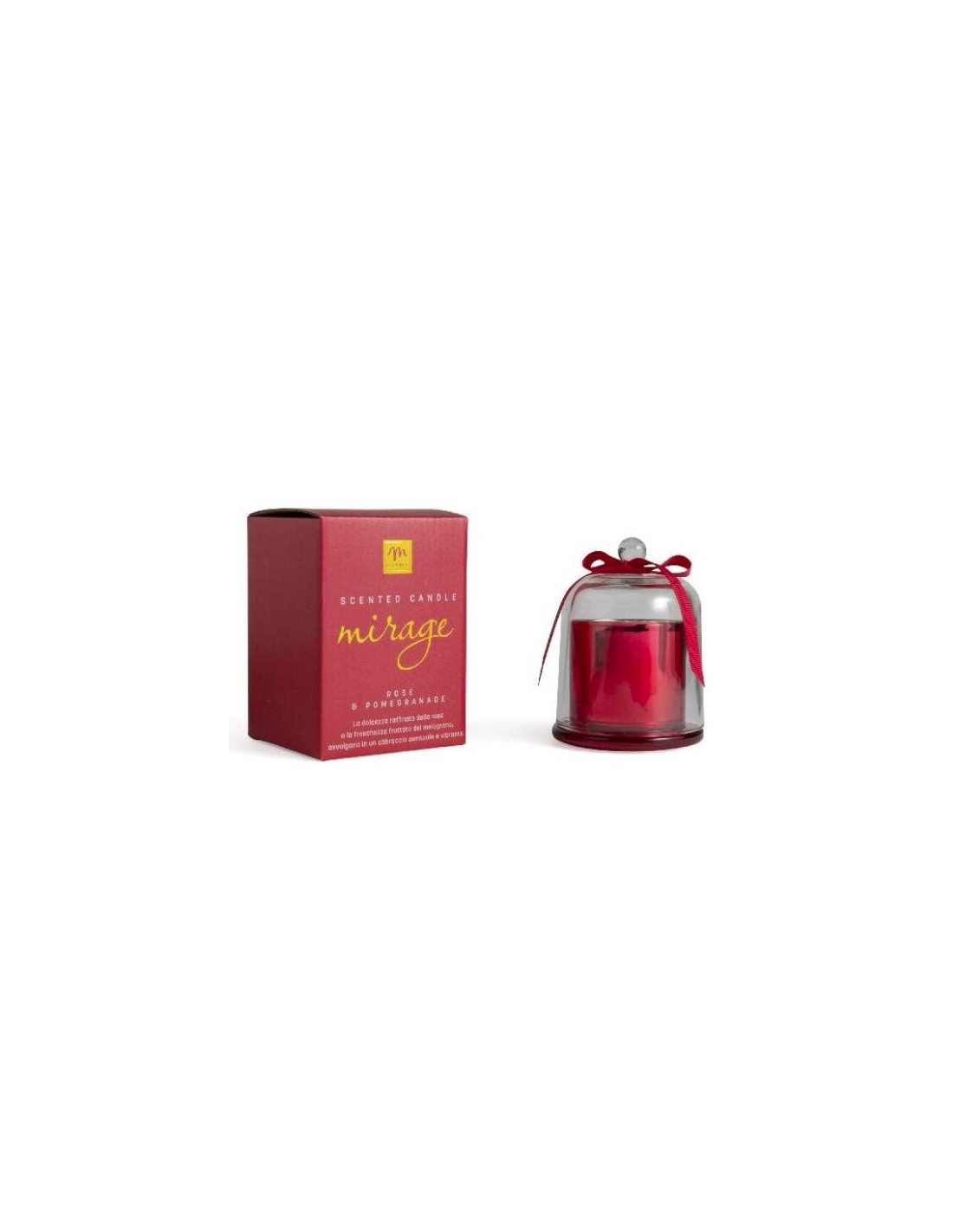 CANDELA PROFUMATA 19939 ROSE POMEGRANATE 110GR CAMPANA VETRO