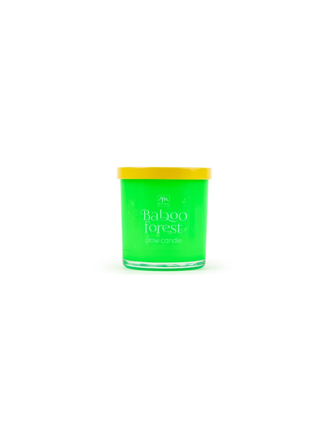 CANDELA FLUO 21843 VERDE 170GR VETRO CON COPERCHIO