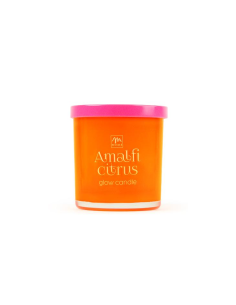 CANDELA FLUO 21850 ARANCIONE 170GR VETRO CON COPERCHIO