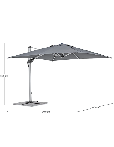 OMBRELLONE BRACCIO 0795608 INES 3X3 GRIGIO SCURO