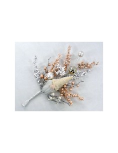 Dietroporta di Natale con bacche 40x18cm bianco e crema - La magia di Natale a casa tua