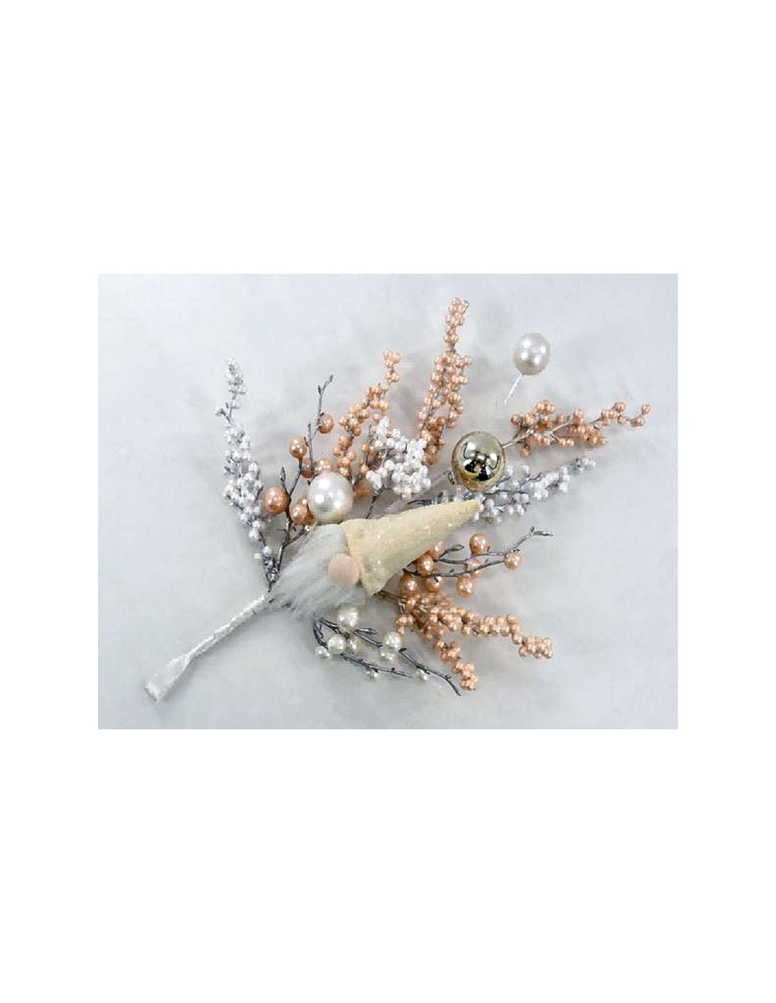 Dietroporta di Natale con bacche 40x18cm bianco e crema - La magia di Natale a casa tua