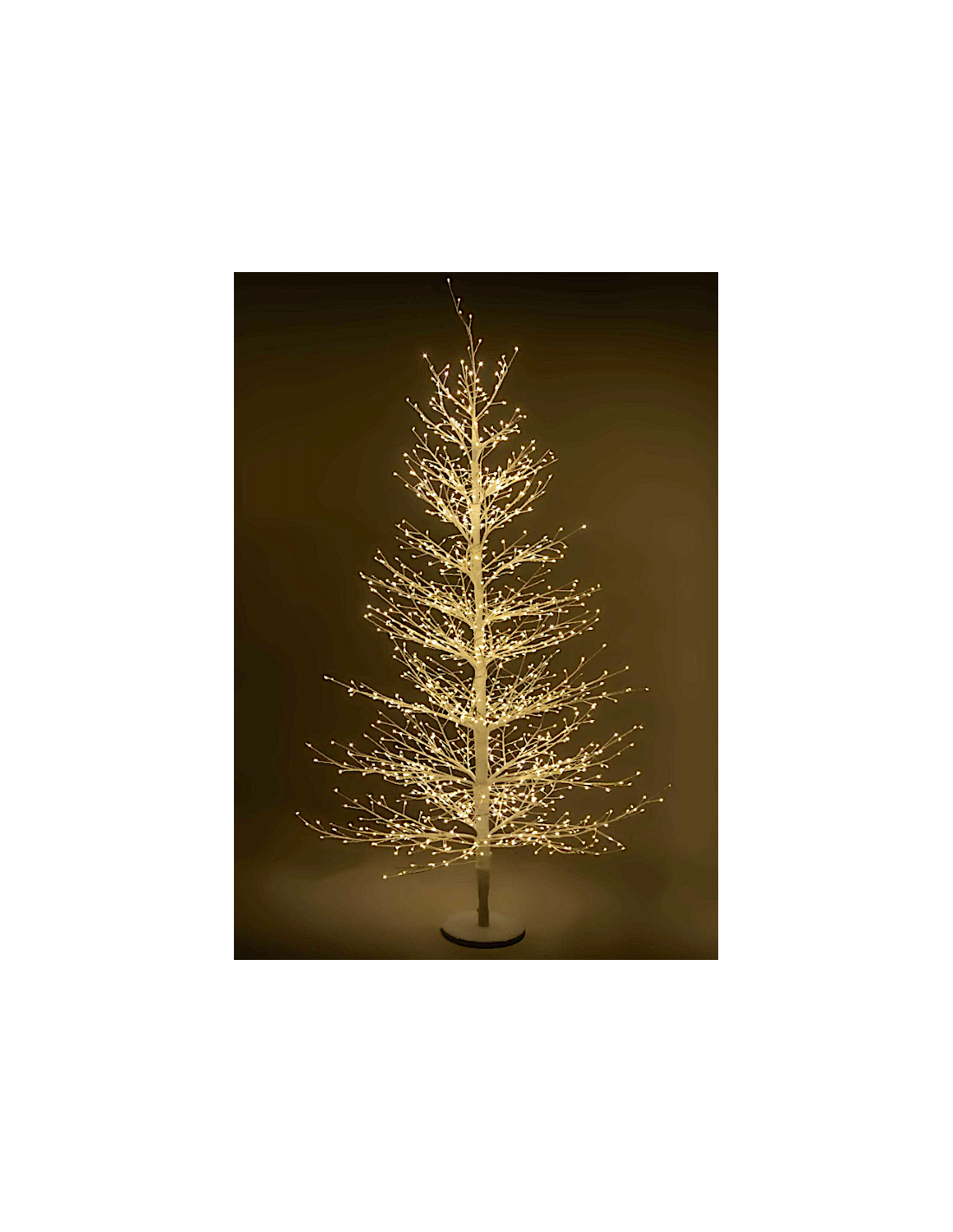 ALBERO DI NATALE 1940 LED BIANCO CALDO STRUTTURA BIANCO H180CM