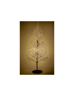 ALBERO DI NATALE 6590 LED BIANCO CALDO STRUTTURA BIANCO H300CM