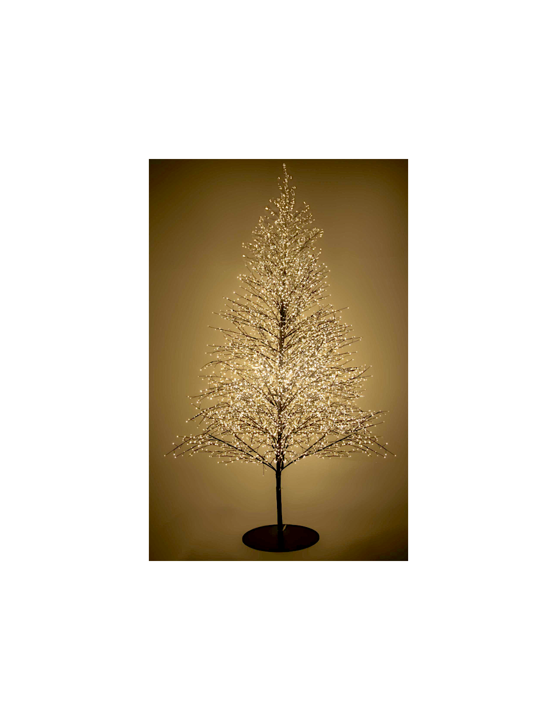 ALBERO DI NATALE 6590 LED BIANCO CALDO STRUTTURA BIANCO H300CM