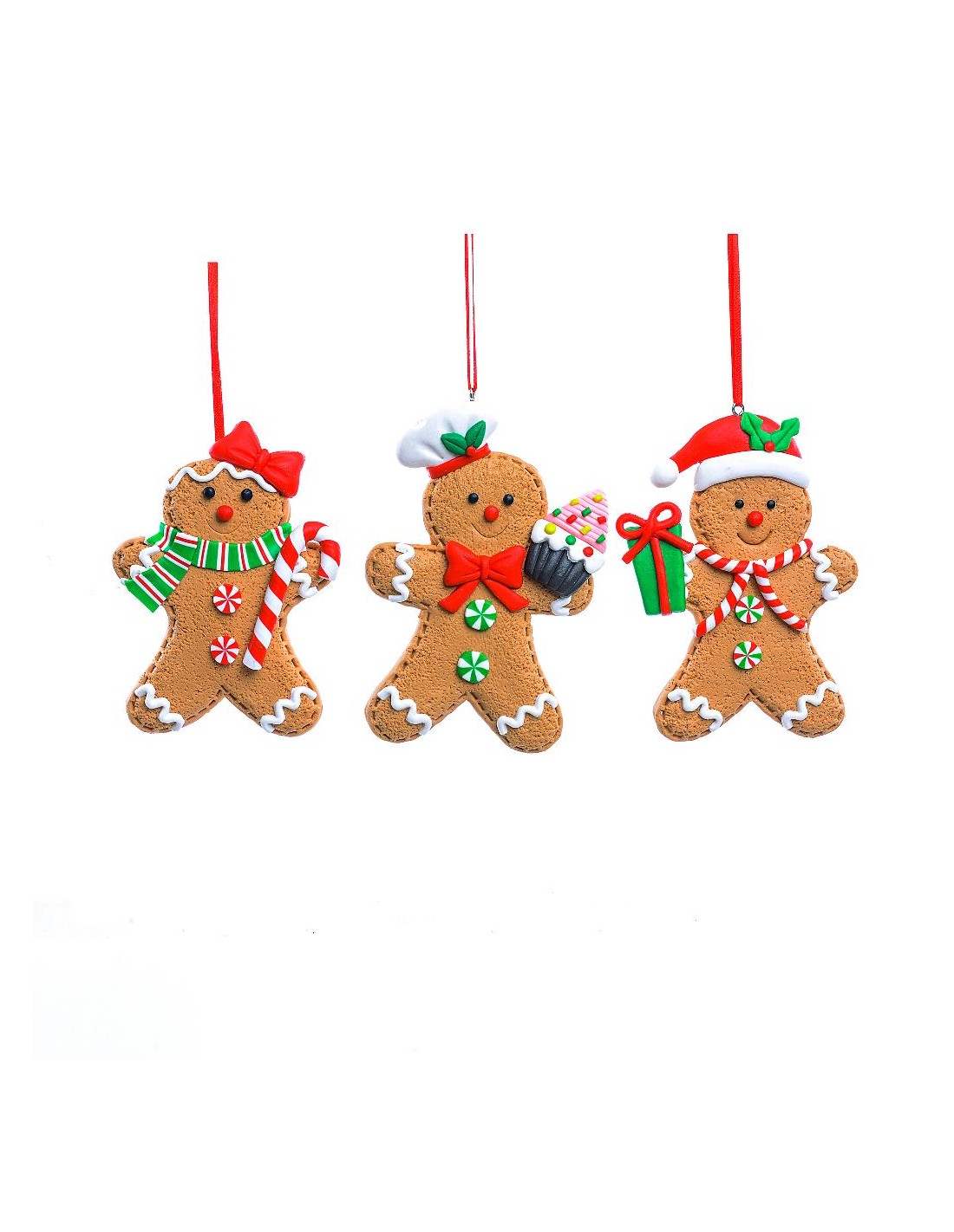 PENDENTE NATALIZIO ARGILLA 8X1,5X12CM ASSORTITO