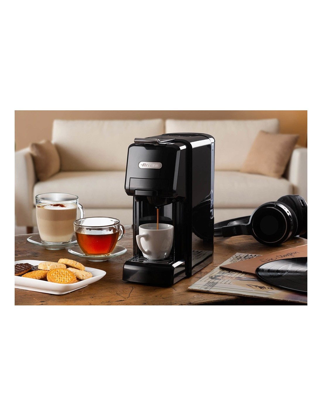 Macchina caffè espresso, compatibile capsule Nespresso, Dolce Gusto, cialde ESE, polvere, serbatoio 0,7L