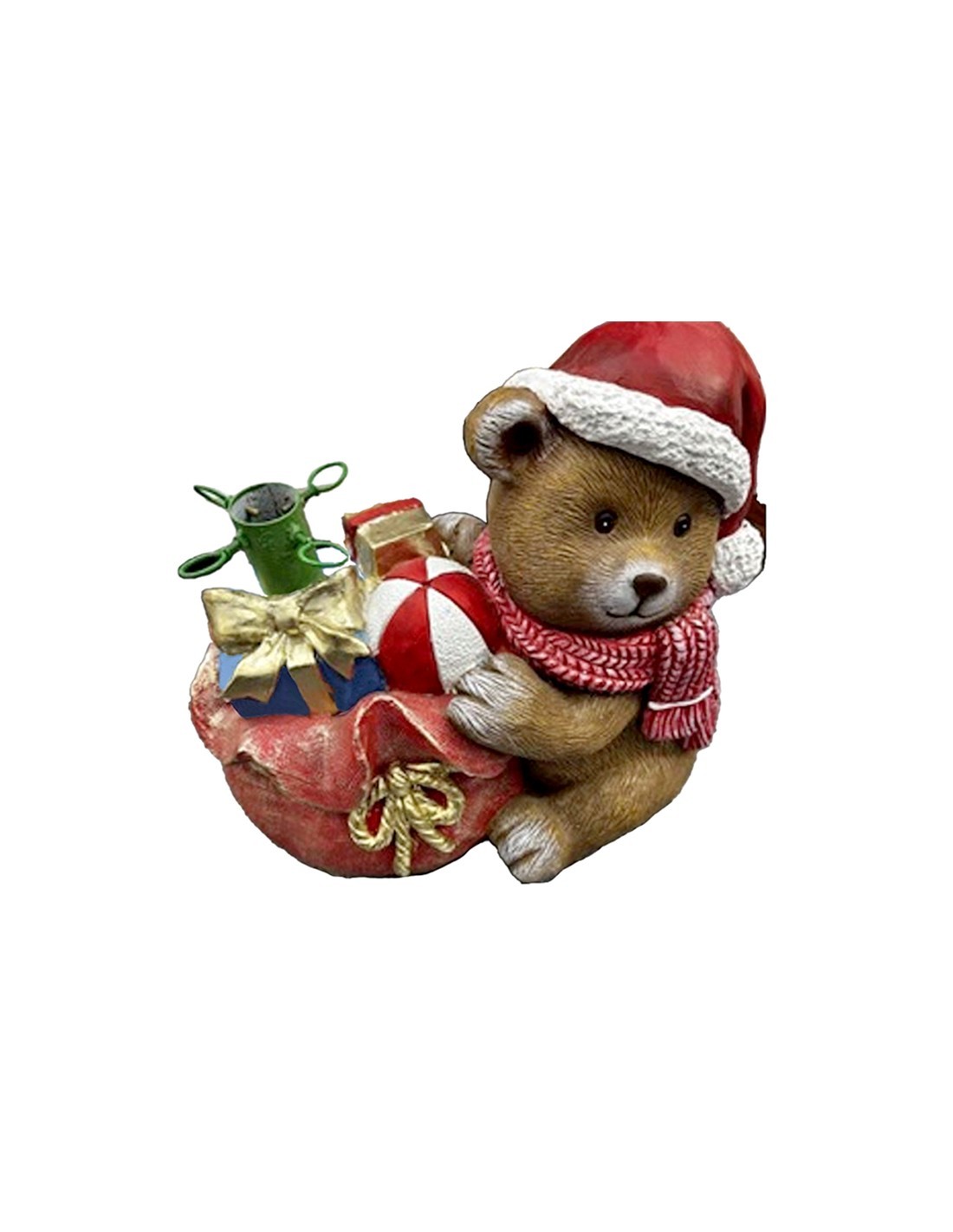 Base albero di Natale orso con regali 39,5x27,5x35cm - La magia di Natale a casa tua