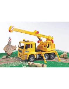 CAMION CON GRU MAN 02754 BRUDER SPIELWAREN su TreG Ingrosso