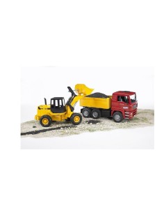 MAN CAMION CON ESCAVATORE 02752 BRUDER SPIELWAREN su TreG Ingrosso