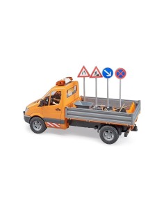 MERCEDES SPRINTER CON PERSONAGGI E ACCESSORI 02677 BRUDER SPIELWARE...