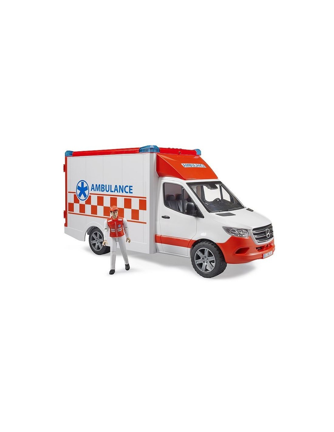 AMBULANZA MERCEDES SPRINTER CON AUTISTA 2536 BRUDER SPIELWAREN su T...
