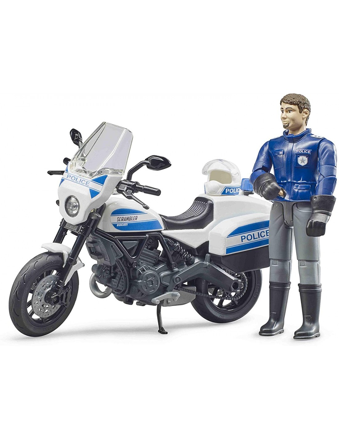 MOTO SCRAMBLER 62731 POLIZIA CON PERSONAGGIO su TreG Ingrosso