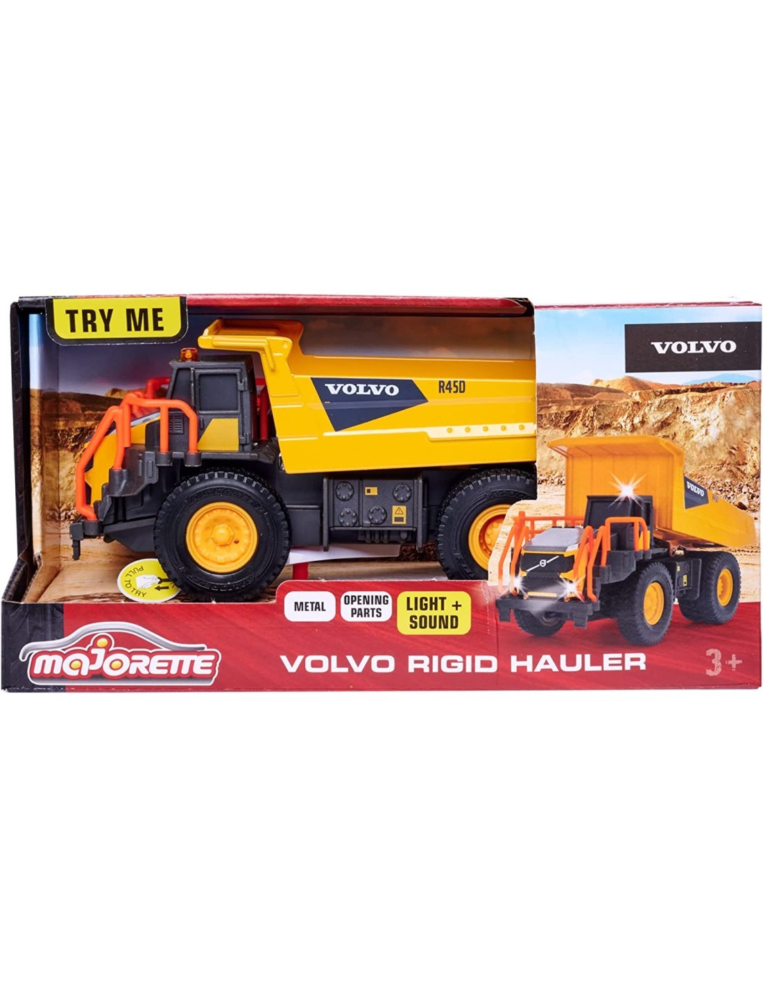 MAJORETTE 213723000 TRASPORTATORE VOLVO LUCI SUONI su TreG Ingrosso