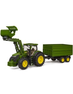JOHN DEERE 7930 TRATTORE CON BENNA E RIMORCHIO 3155 BRUDER SPIELWAR...