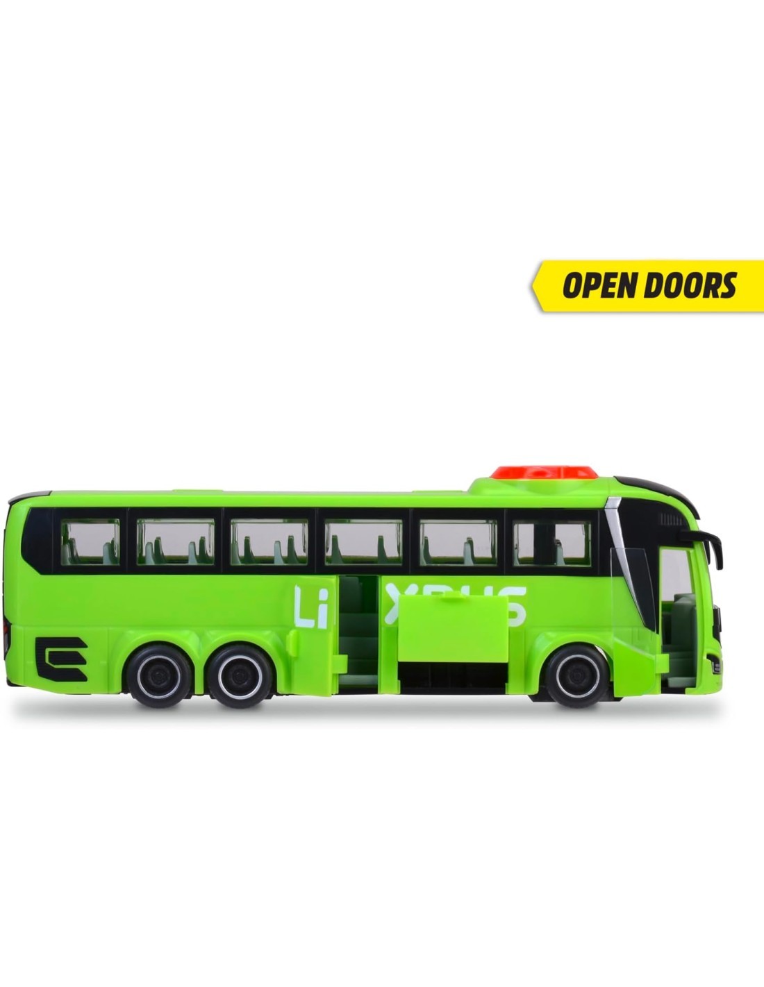AUTOBUS FLIXBUS 27 CM, GIOCATTOLO VEICOLO, BUS TURISTICO, GIOCO BAMBINI 3+