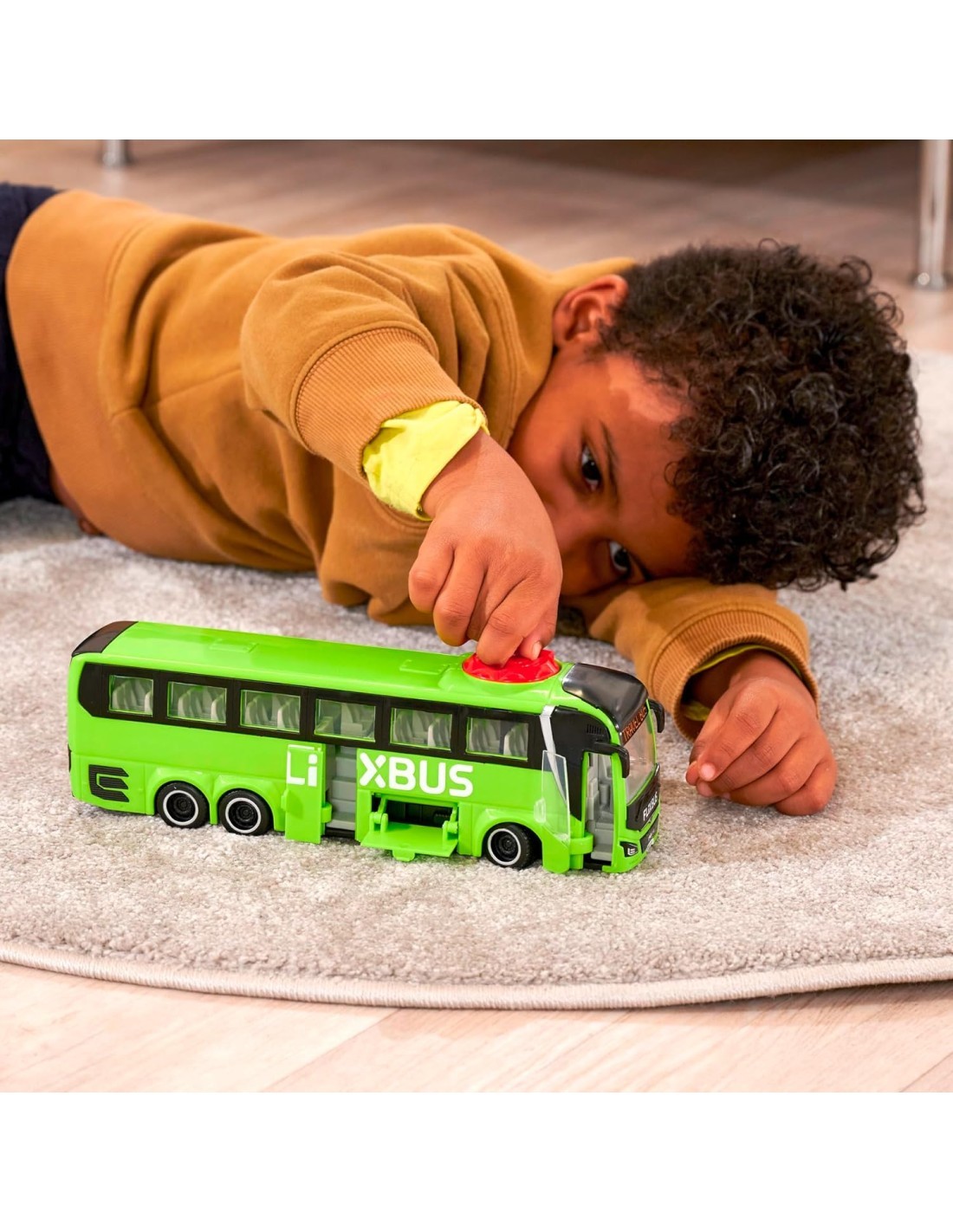 AUTOBUS FLIXBUS 27 CM, GIOCATTOLO VEICOLO, BUS TURISTICO, GIOCO BAMBINI 3+