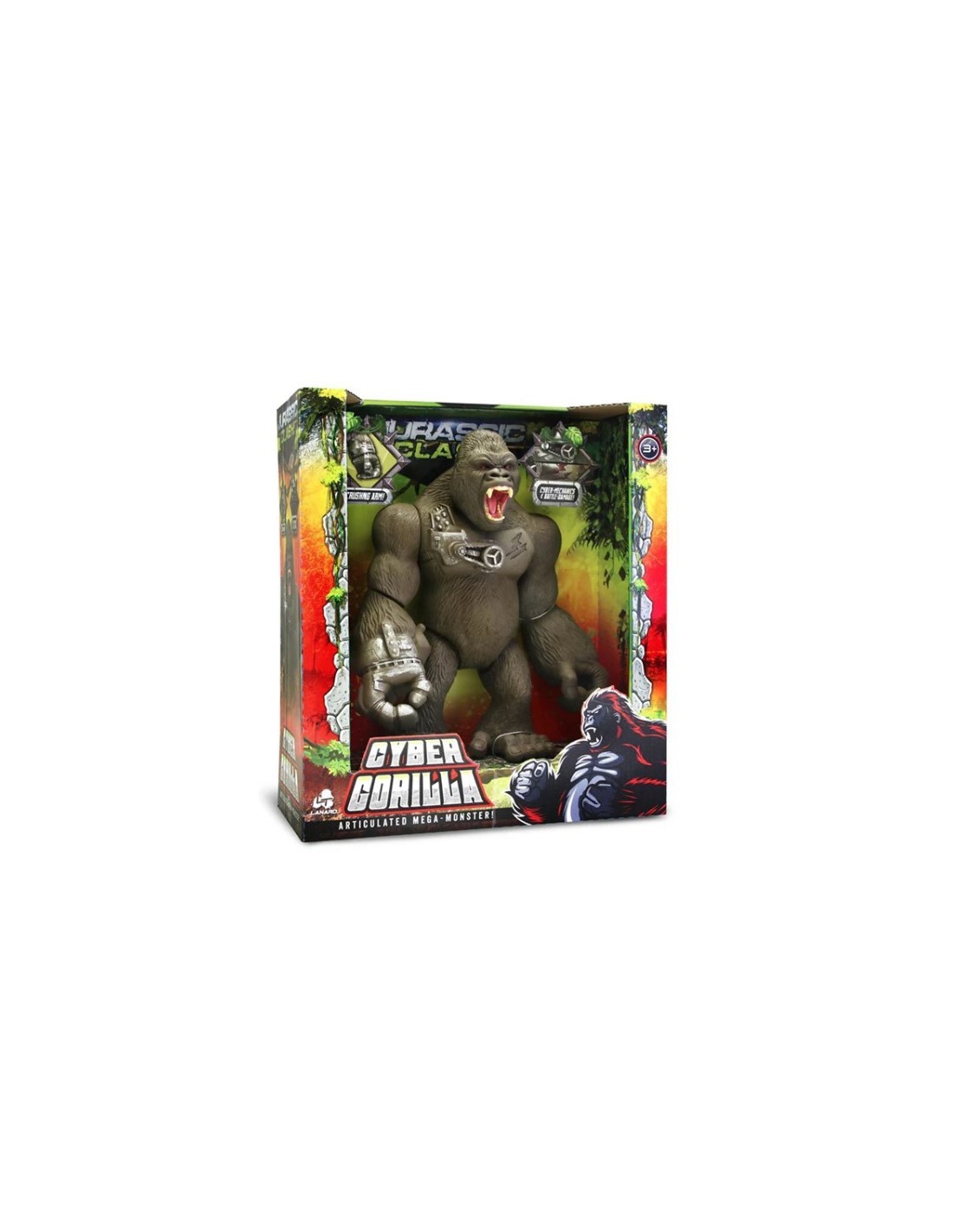 Lanard Gorilla Articolato Cyber Gorilla con Enormi Pugni Schiaccianti, Action Figure Dettagliata per Scene di Battaglia