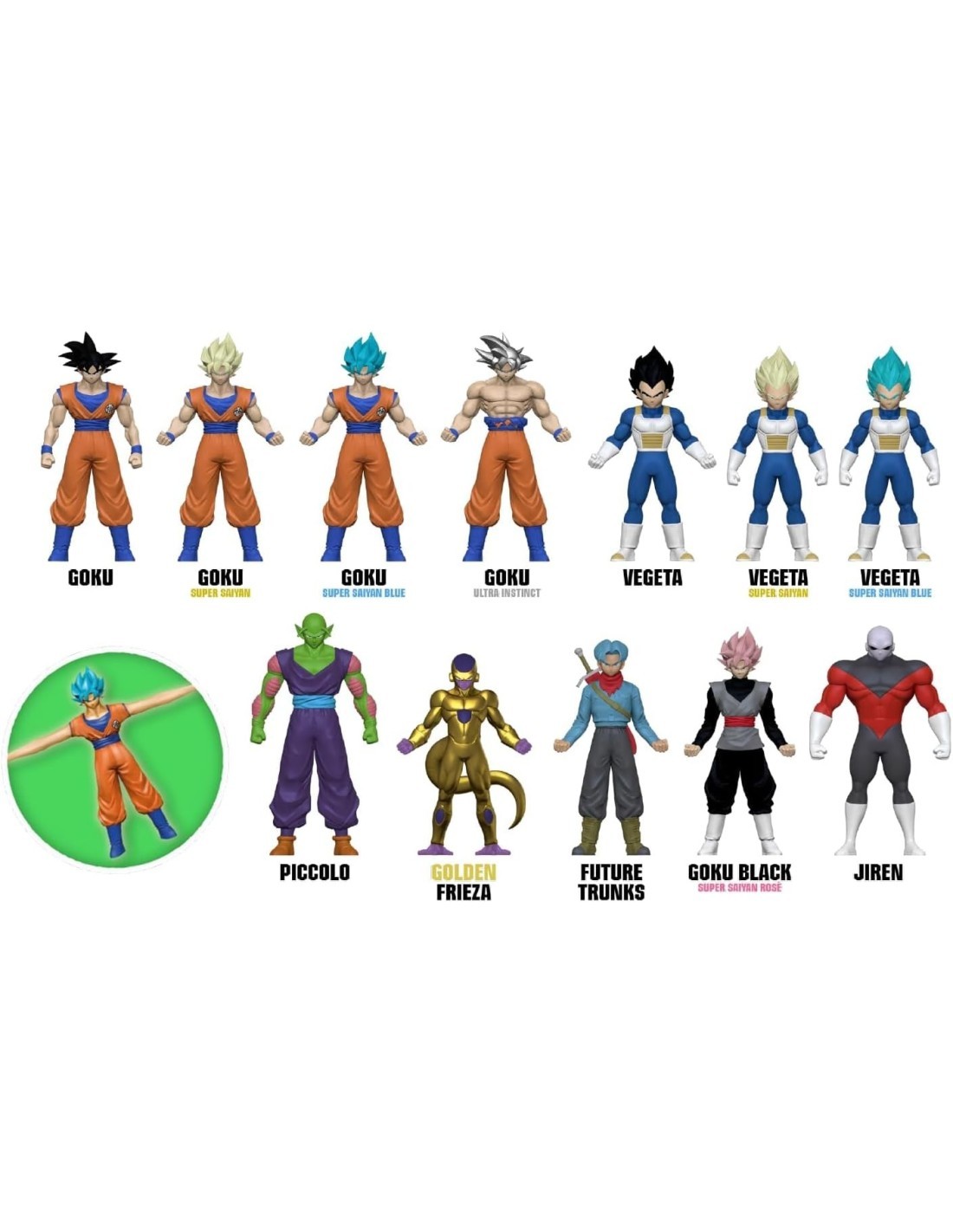 "Silverlit Monster Flex - Statuetta Super Estensibile Dragon Ball Z 15 cm, Collezione di 14 Mostri, Modelli Assortiti
