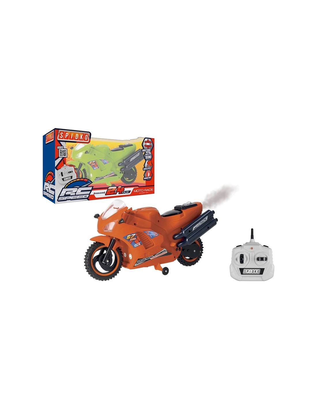 MOTO 42403 R/C CON FUMO 2,4GHZ COLORI ASSORTITI