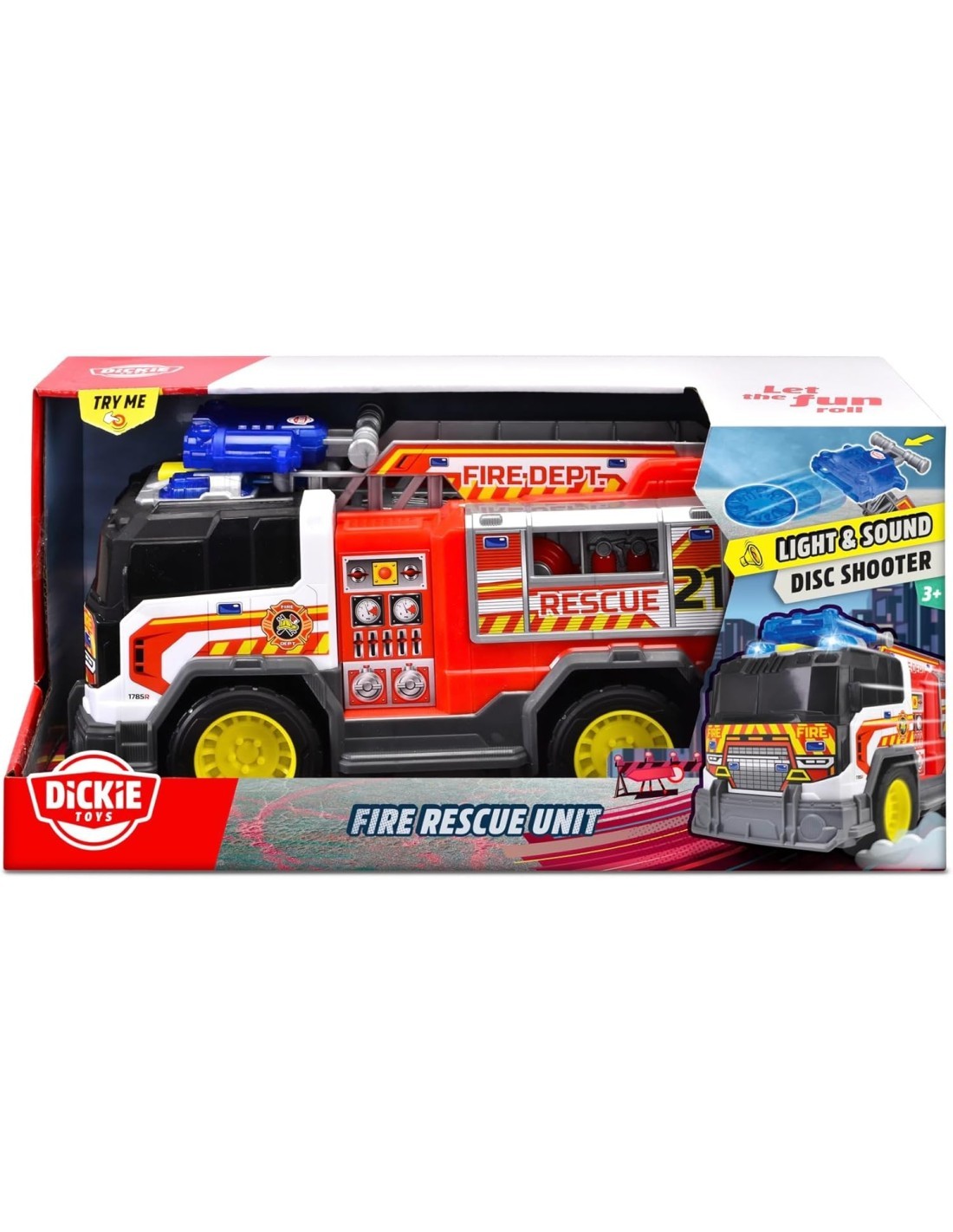 CAMION POMPIERI GIOCO BAMBINI 30CM CON LUCI E SUONI