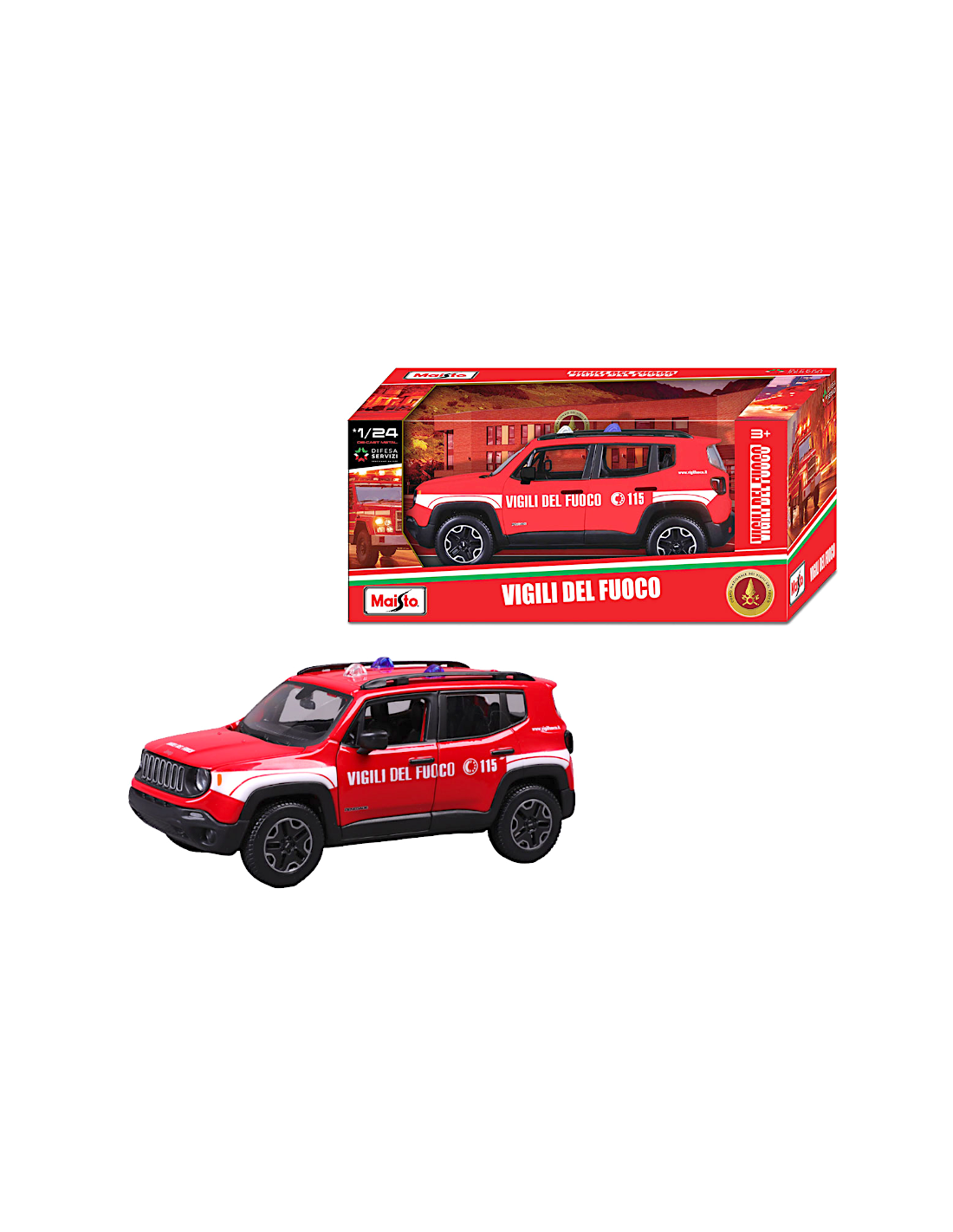 AUTO 31520V JEEP RENEGADE 1:24 VIGILI DEL FUOCO