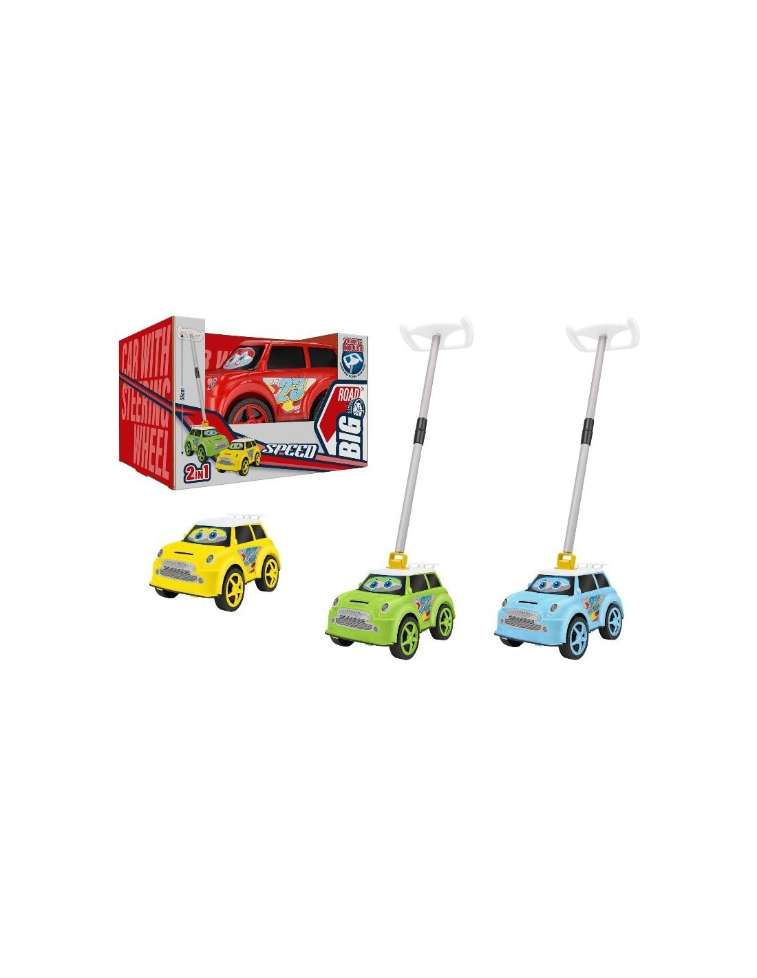 AUTO 2IN1 CON VOLANTE LUNGA 22CM ASSORTITO 42247