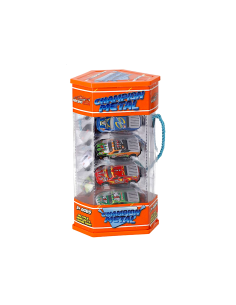 AUTO IN METALLO RETROCARICA IN SCALA 1:64 CONF 12 PEZZI GLOBO 42860 ASSORTITO