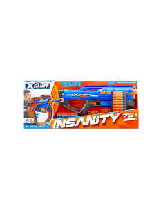 X-SHOT ZUR3609 INSANITY MEGA BARREL 72 DARDI, GIOCO BAMBINI, TIRO AL BERSAGLIO