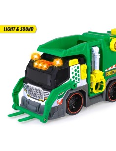 CAMION ECOLOGICO  38CM LUCI E SUONI 203307001 RACCOLTA RIFIUTI, BRACCIO SOLLEVAMENTO, LUCI E SUONI, CAMION SPAZZATURA REALISTICO