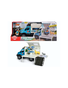 Dickie Toys Animal Rescue Van – Furgone Veterinario Scala 1:24 con Personaggio e Animali