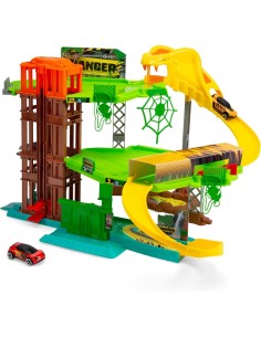 JUNGLE GARAGE, AUTO IN METALLO, 3 LIVELLI CON ASCENSORE E TUNNEL, PER BAMBINI DAI 3 ANNI 2