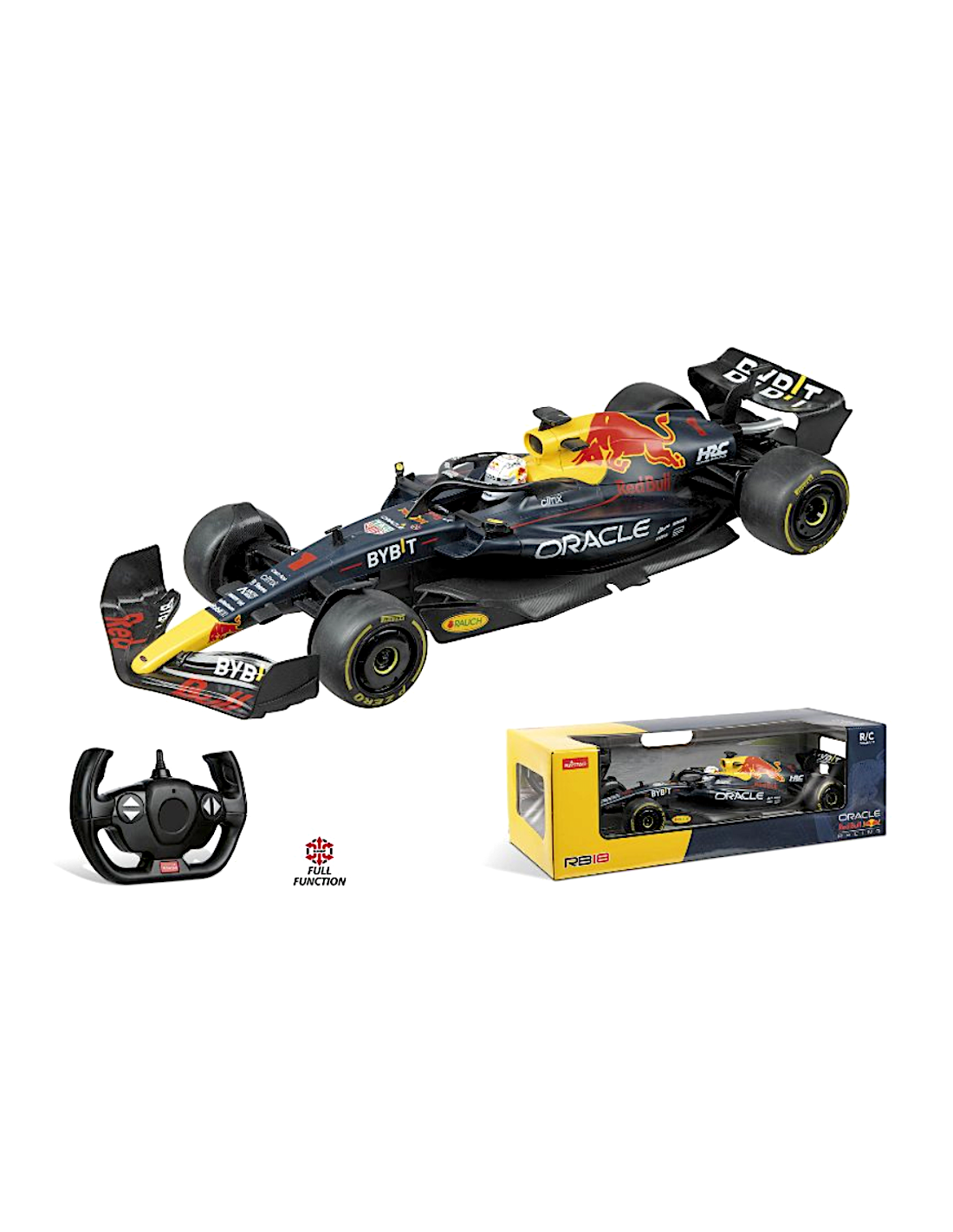 AUTO RADIOCOMANDATA, FORMULA UNO, SCALA 1:12, 2.4 GHZ VEICOLO F1 RED BULL RB18